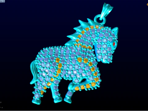 Horse pendant - Zodiac pendant - N793 3D Print Model