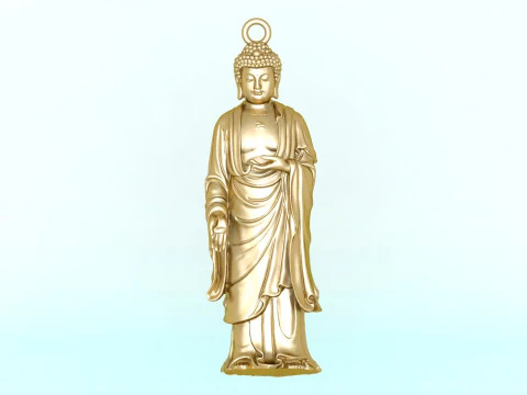 Pingente Amitabha Buda - Pingente Adida Buda - Pingente Buda N1024 Modelo de Impressão 3D