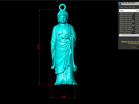 Amitabha Buddha pendant - Adida Buddha pendant - Buddha pendant N1024 3D Print Model