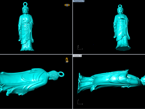 Amitabha Buddha pendant - Adida Buddha pendant - Buddha pendant N1024 3D Print Model