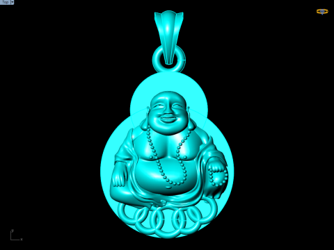弥勒佛吊坠 - 弥勒佛吊坠 - N1101 3D 打印模型