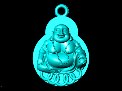 弥勒佛吊坠 - 弥勒佛吊坠 - N1101 3D 打印模型