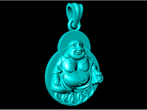 弥勒佛吊坠 - 弥勒佛吊坠 - N1101 3D 打印模型