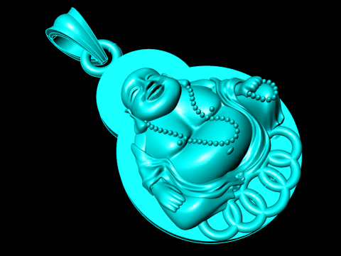 弥勒佛吊坠 - 弥勒佛吊坠 - N1101 3D 打印模型