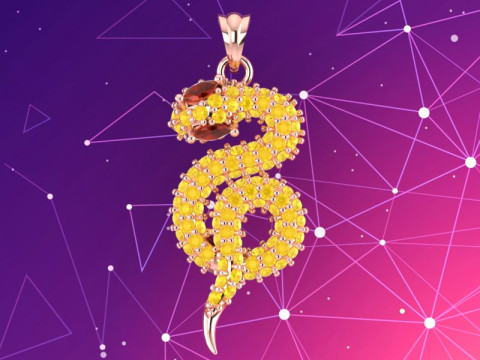 Zawieszka wąż - Zawieszka zodiaku - N796 Model do druku 3D