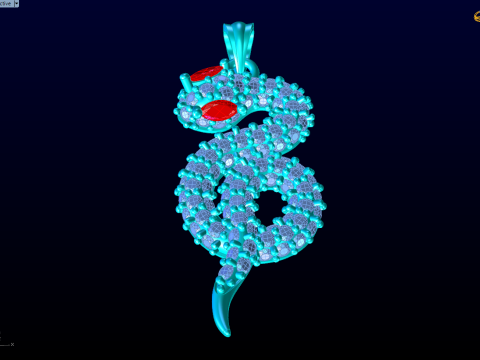 Pendentif Serpent - Pendentif Zodiaque - N796 Modèles 3D en vedette