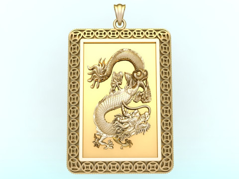 Drachenanhänger - Herrenanhänger - N6286 3D Druckmodell