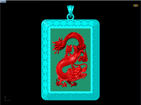 Drachenanhänger - Herrenanhänger - N6286 3D Druckmodell