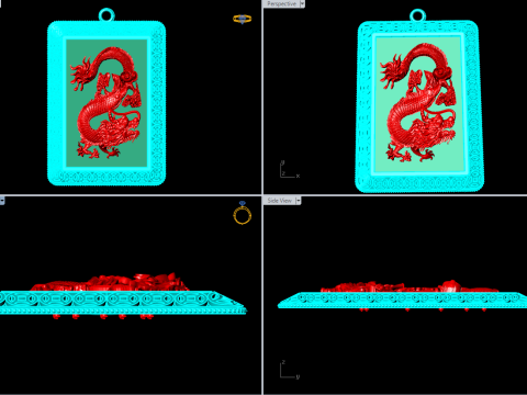 Drachenanhänger - Herrenanhänger - N6286 3D Druckmodell