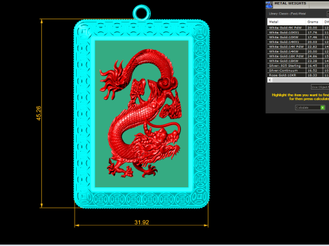 Drachenanhänger - Herrenanhänger - N6286 3D Druckmodell