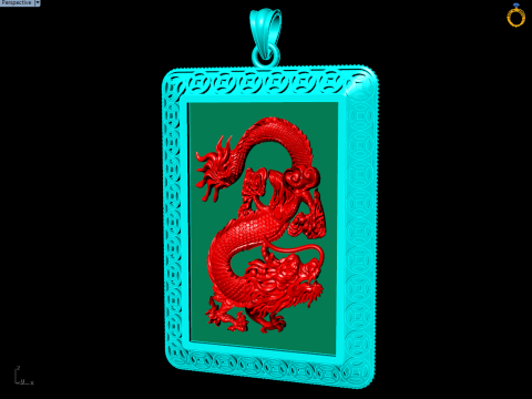 Drachenanhänger - Herrenanhänger - N6286 3D Druckmodell