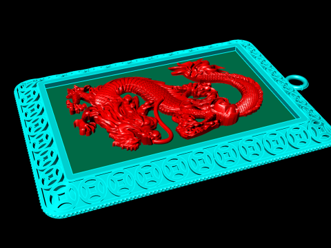 Drachenanhänger - Herrenanhänger - N6286 3D Druckmodell