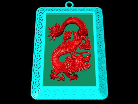 Drachenanhänger - Herrenanhänger - N6286 3D Druckmodell