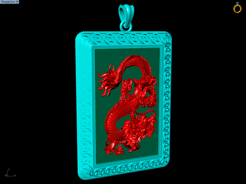 Drachenanhänger - Herrenanhänger - N6286 3D Druckmodell