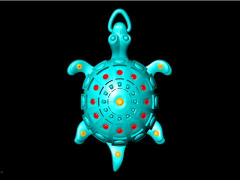 Turtle Pendant - N1003 3D Print Model