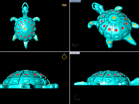 Turtle Pendant - N1003 3D Print Model