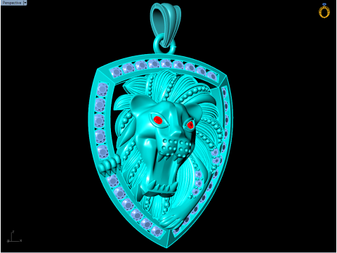 Lion pendant - Mens pendants - N737 3D Print Model