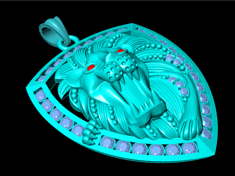 Lion pendant - Mens pendants - N737 3D Print Model