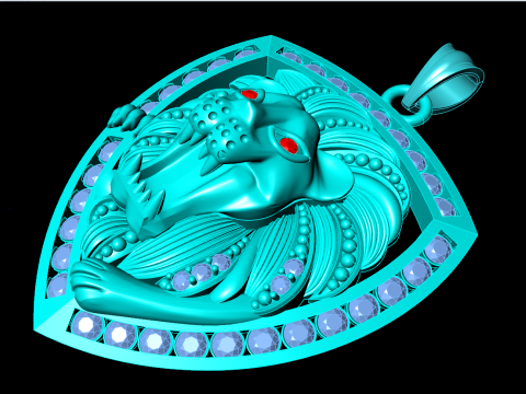 Lion pendant - Mens pendants - N737 3D Print Model