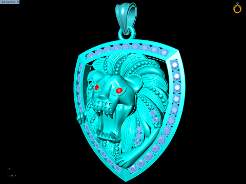 Lion pendant - Mens pendants - N737 3D Print Model