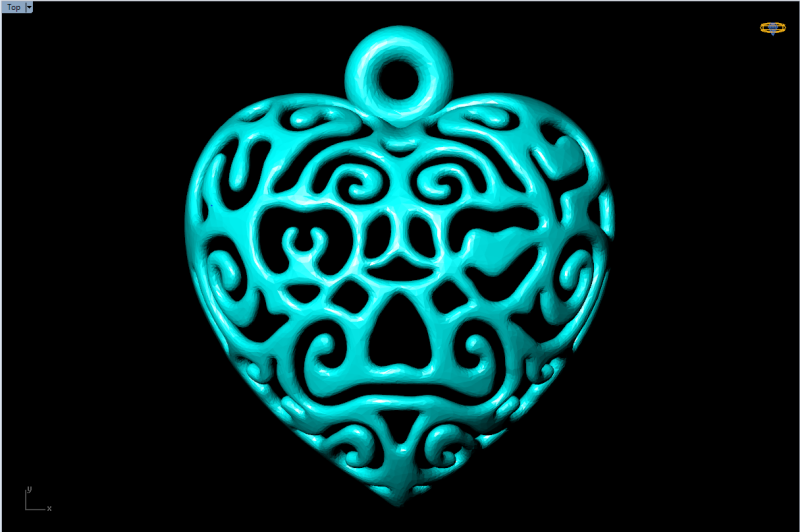 Heart pendant - Womens pendant - N957 3D Print Model .c4d .max .obj .3ds .fbx .stl .blend 