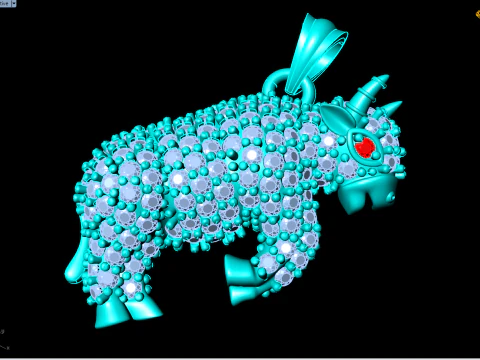 Cow Pendant - Buffalo pendant - Bull pendant - Gaur pendant - N794 3D Print Model