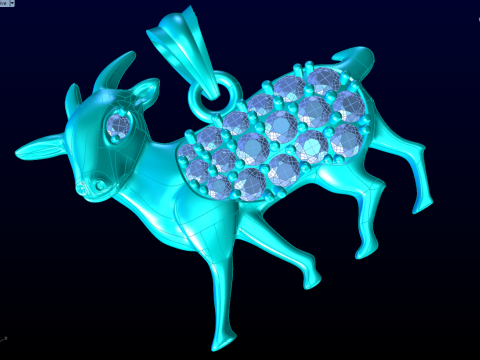 Ciondolo capra - N3675 Modello di stampa 3D