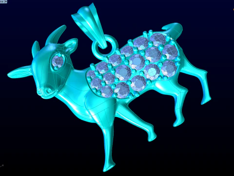 Goat pendant - N3675 3D Print Model