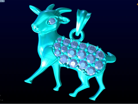Goat pendant - N3675 3D Print Model