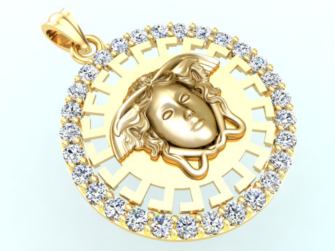 मेडुसा पेंडेंट - N6754 3D प्रिंट मॉडल