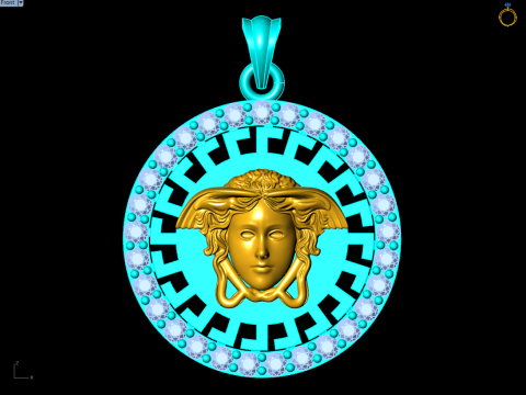 मेडुसा पेंडेंट - N6754 3D प्रिंट मॉडल