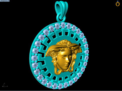 मेडुसा पेंडेंट - N6754 3D प्रिंट मॉडल