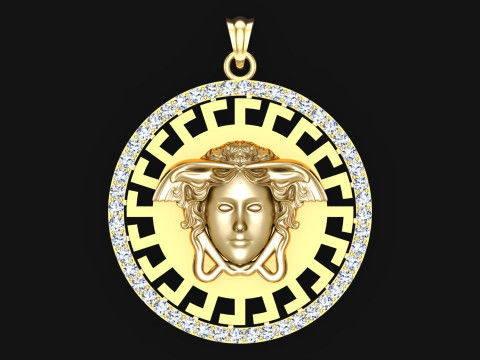 Pingente Medusa - Pingente masculino - N6755 Modelo de Impressão 3D