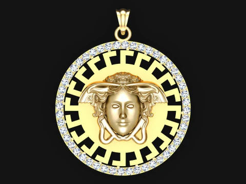 Pingente Medusa - Pingente masculino - N6755 Modelo de Impressão 3D