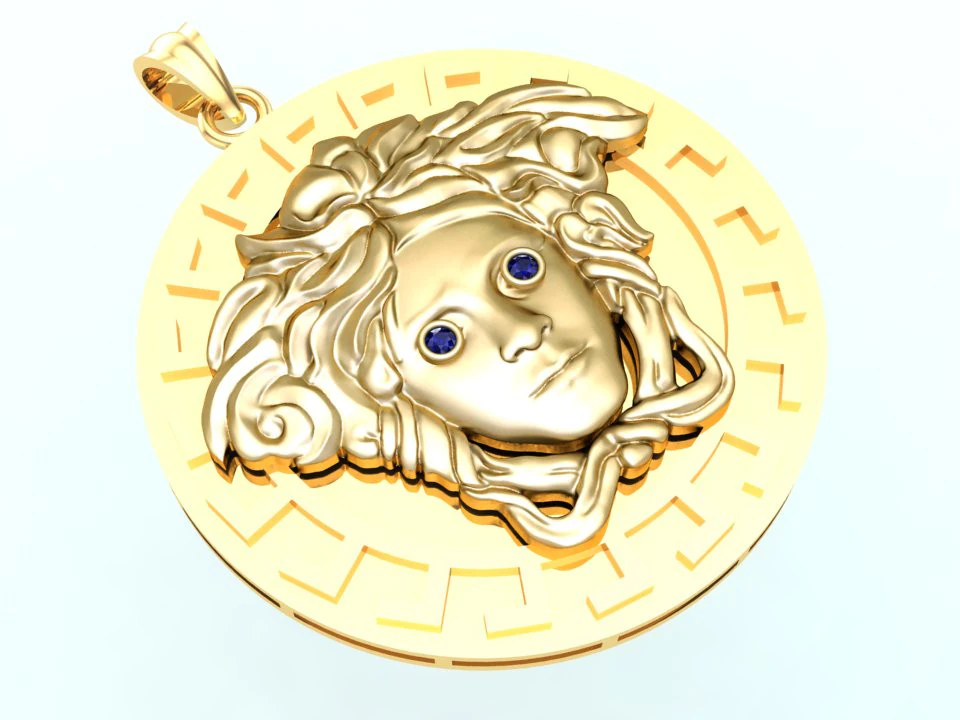 Medusa pendant - N5375 3D Print Model .c4d .max .obj .3ds .fbx .stl .blend 