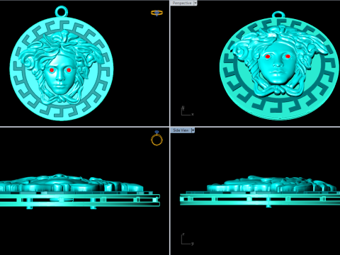 मेडुसा पेंडेंट - N5375 3D प्रिंट मॉडल