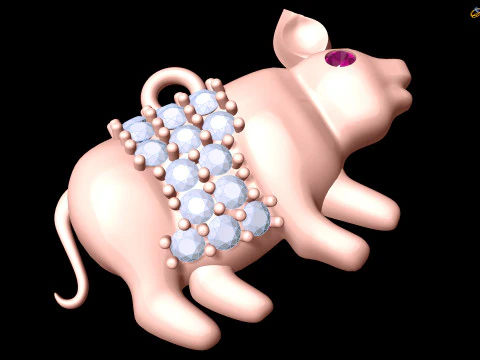 Pig pendant - Zodiac pendant - N5221 3D Print Model