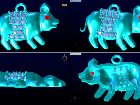 Pig pendant - Zodiac pendant - N5221 3D Print Model