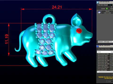 Pig pendant - Zodiac pendant - N5221 3D Print Model