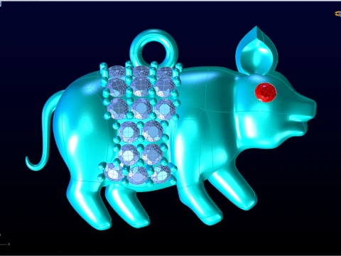 Pig pendant - Zodiac pendant - N5221 3D Print Model