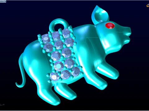 Pig pendant - Zodiac pendant - N5221 3D Print Model