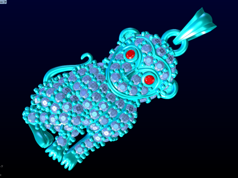 猴子吊坠 - 十二生肖吊坠 - N790 3D 打印模型