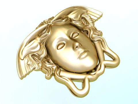 Medusa for pendant - Human head for rings - Medusa for jewelry - N122615 3D Print Model
