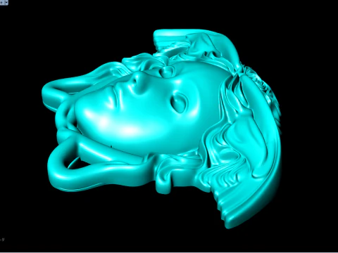 Medusa for pendant - Human head for rings - Medusa for jewelry - N122615 3D Print Model