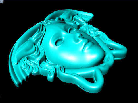 Medusa for pendant - Human head for rings - Medusa for jewelry - N122615 3D Print Model
