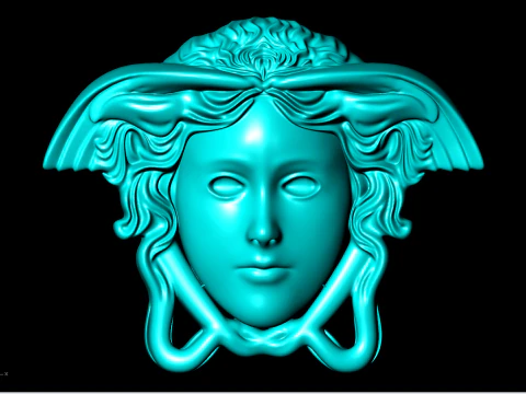 Medusa for pendant - Human head for rings - Medusa for jewelry - N122615 3D Print Model