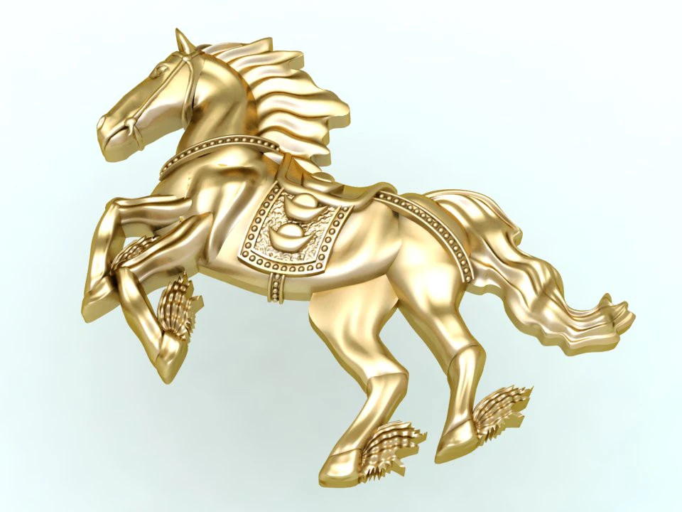 Horse for jewelry - Horse for pendant - Horse for ring - N5380 3D Print Model .c4d .max .obj .3ds .fbx .stl .blend 