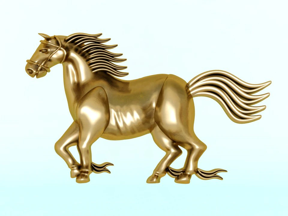 Horse for jewelry - Horse for pendant - Horse for ring - N6156 3D Print Model .c4d .max .obj .3ds .fbx .stl .blend 