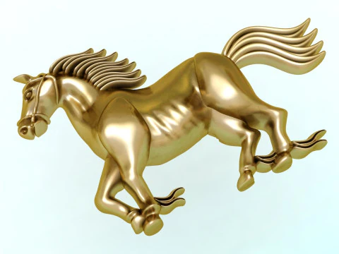 Horse for jewelry - Horse for pendant - Horse for ring - N6156 3D Print Model
