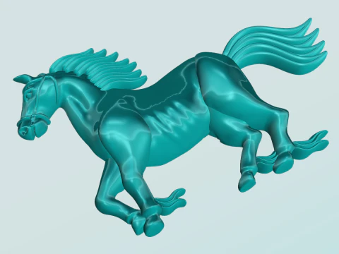 Horse for jewelry - Horse for pendant - Horse for ring - N6156 3D Print Model